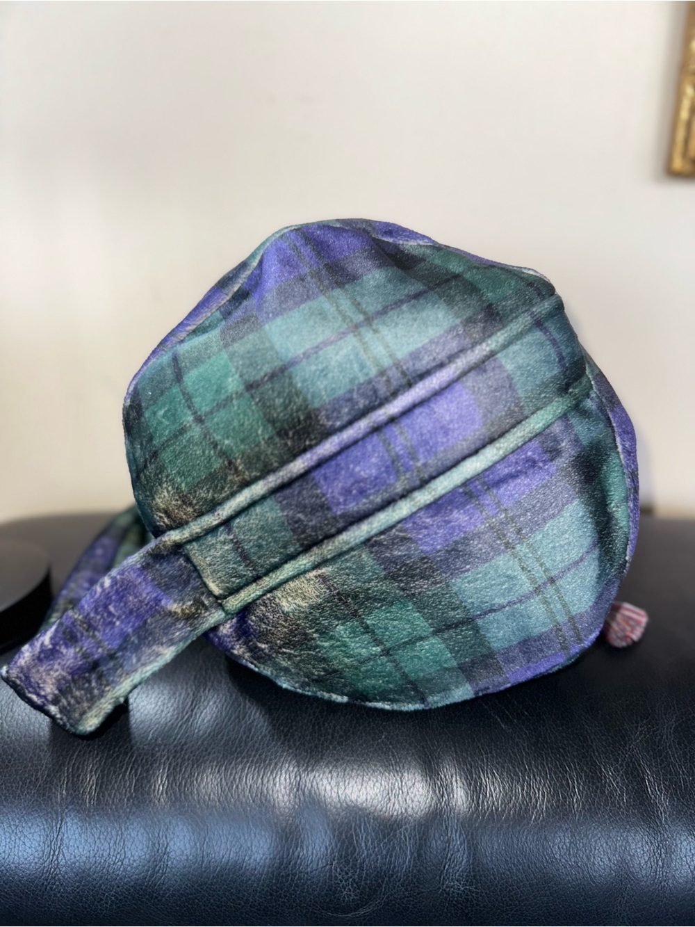 Johnny Was Plaid Velvet Large Drawstring Bucket Shoulder Bag | Boho Luxe - Picture 5 of 8